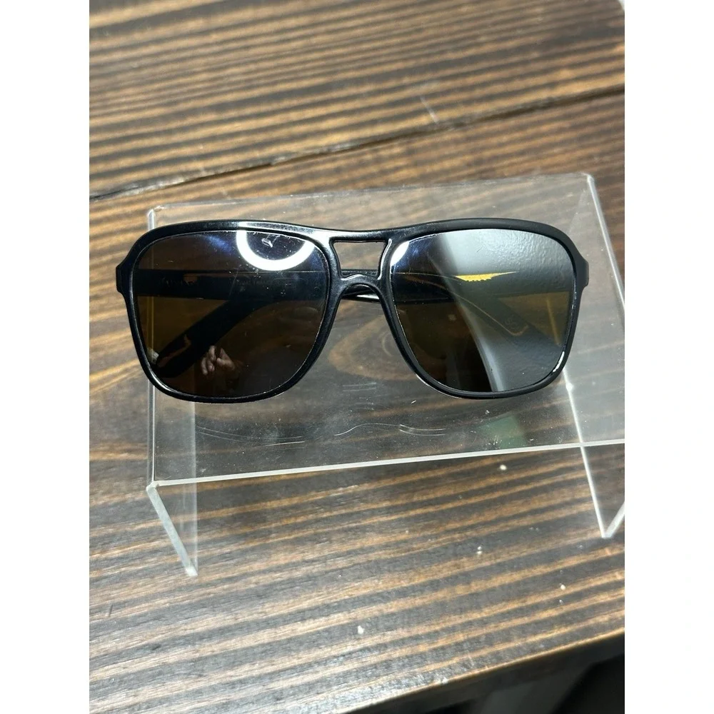 Vintage Suncloud France Nylon Black Sunglasses SC9 Gradient Aviator Lenses